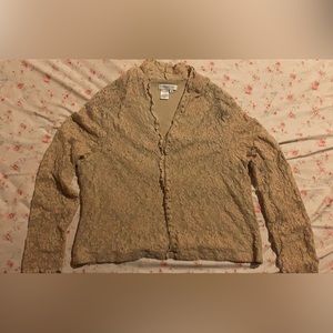 Coldwater Creek XL Tan button up blouse